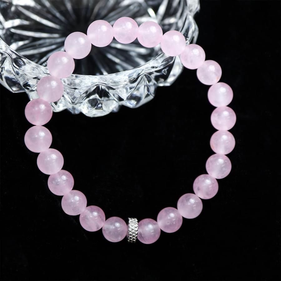 きらきらぷんぷん丸 天然石ブレスレット ローズクォーツ 8mm 選べる7