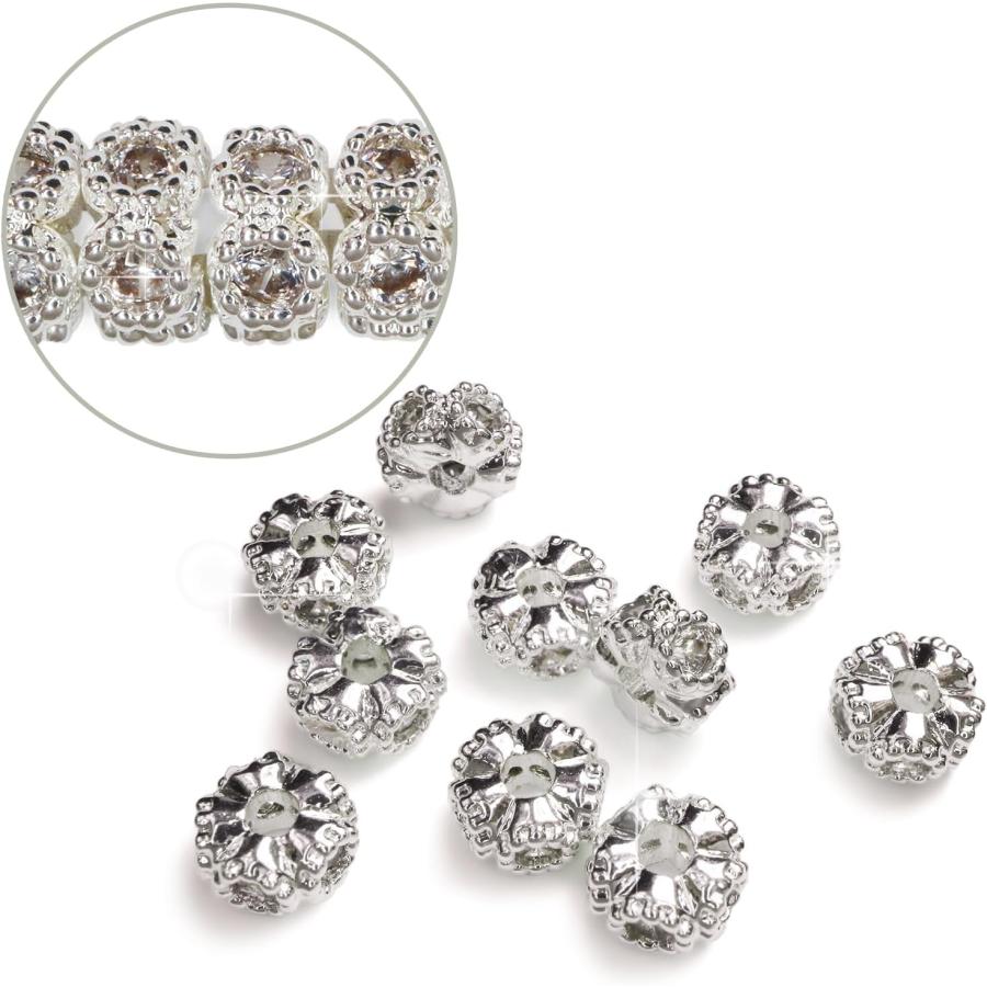 きらきらぷんぷん丸 ロンデル 錆びない 4mm シルバー 銀 10個入り 平型