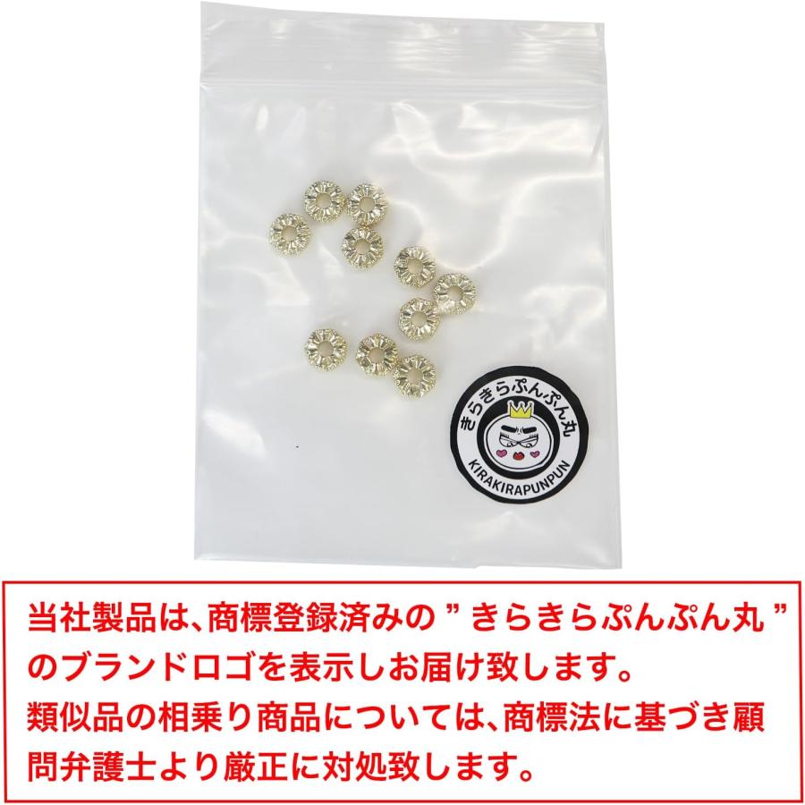 アンティーク・ハットピン③　金属ラインストーン頭部　長さ22cm きらきらぷんぷん丸 ロンデル 錆びない 6mm ゴールド 金 10個入り 平型