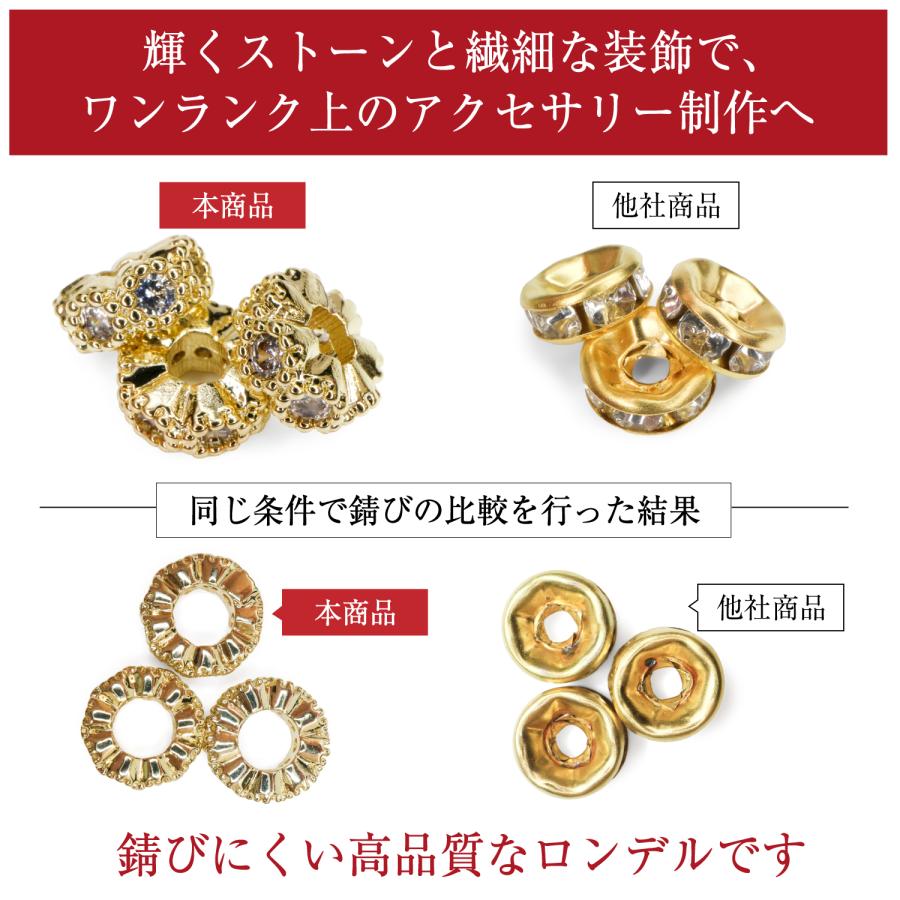 きらきらぷんぷん丸 ロンデル 錆びない 6mm ゴールド 金 10個入り 平型