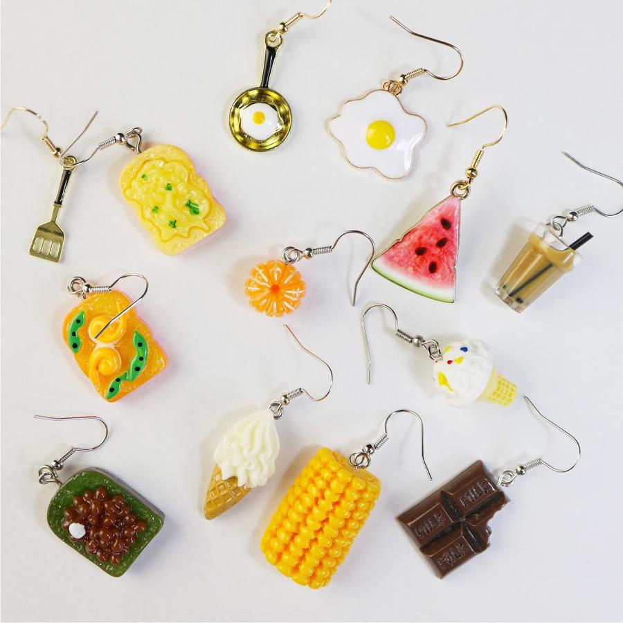 りらこ/ミニチュアフード/食品サンプル/フェイクフード/ハンドメイドピアス 長らくお待たせいたしました☆ ミニチュア皮付きみかん🍊食品