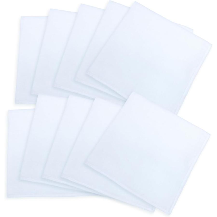 きらきらぷんぷん丸 ハンカチ 白 無地 10枚入り 縦約280mm×横約280mm