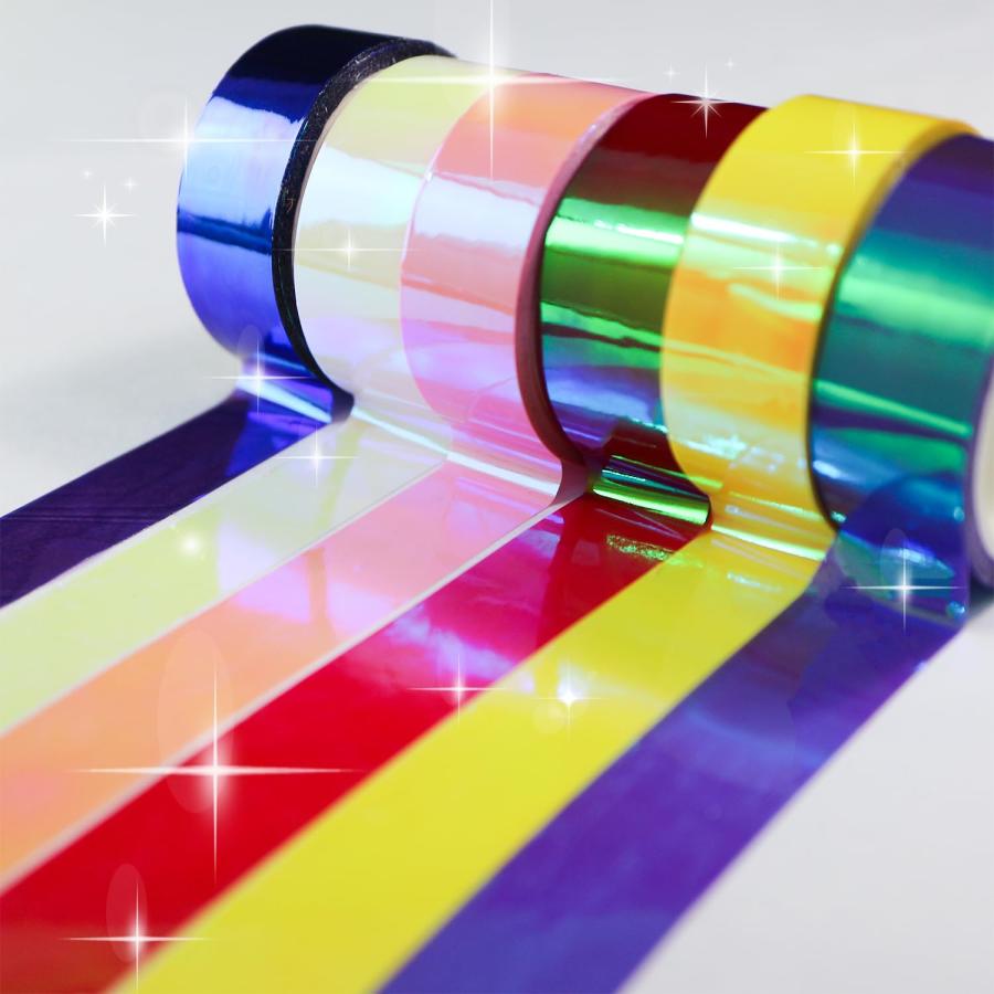 きらきらぷんぷん丸 オーロラテープ【ホワイト】粘着あり OPPテープ