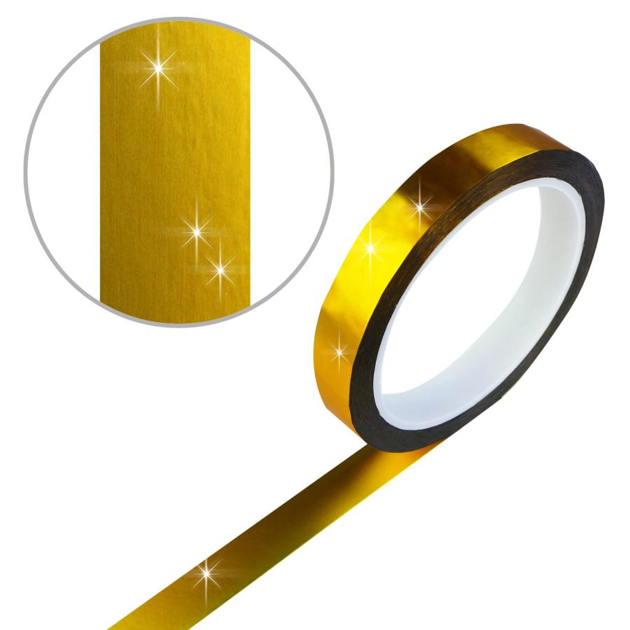 きらきらぷんぷん丸 メッキテープ 金 ゴールド つや消し マット 粘着