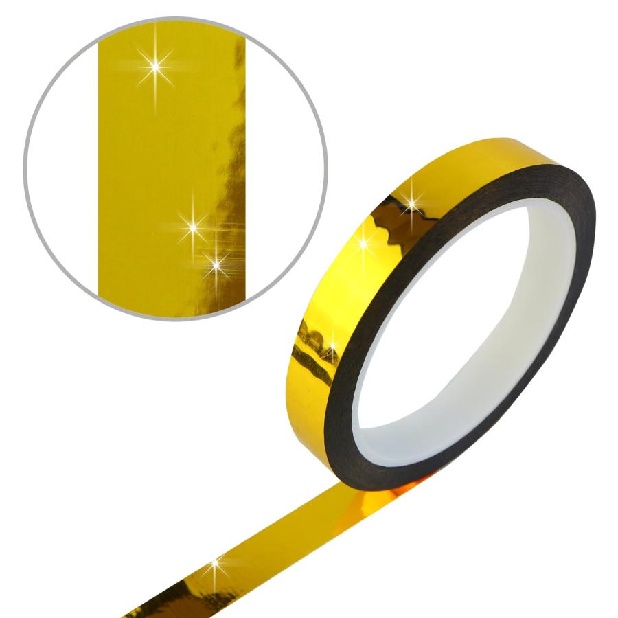 きらきらぷんぷん丸 メッキテープ 金 ゴールド 光沢 粘着あり 