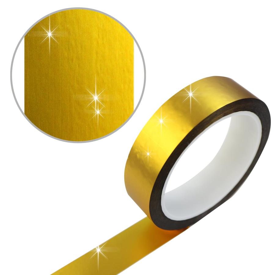 きらきらぷんぷん丸 メッキテープ 金 ゴールド つや消し マット 粘着