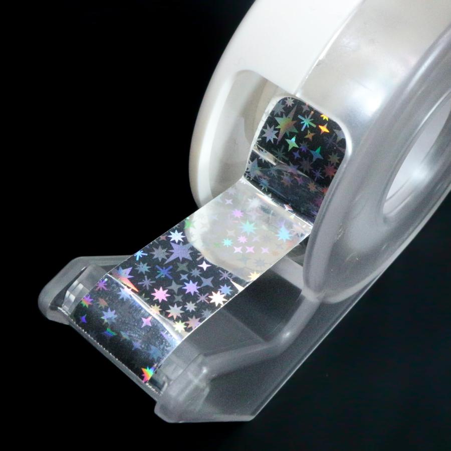 きらきらぷんぷん丸 ホログラムロールテープ 星（約15mm×5m）1巻 粘着