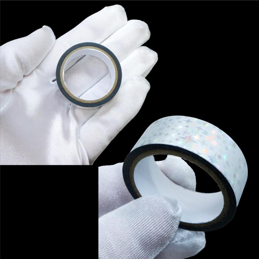 きらきらぷんぷん丸 ホログラムロールテープ 星（約15mm×5m）1巻 粘着