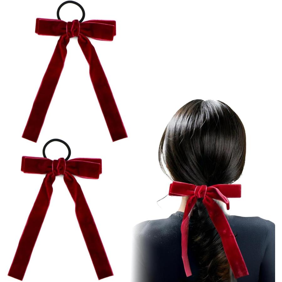 確認　ゆれるヘアリボン ヘアゴム ツインテールセット　482　赤　ゴールド 確認 ゆれるヘアリボン ヘアゴム ツインテールセット 482 赤