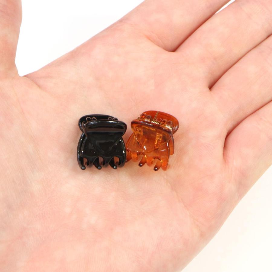 きらきらぷんぷん丸 ミニ ヘアクリップ 14x16mm 12個セット ブラック