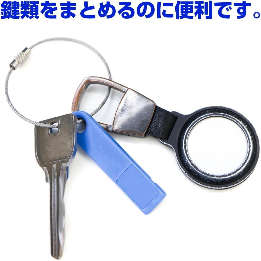 鍵型キーホルダー シルバー 青色装飾 バッグキークリップ 青い蝶 3carat 車 鍵 キークリップ キーホルダー