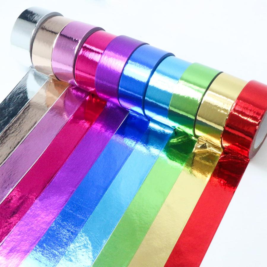 きらきらぷんぷん丸 メッキマスキングテープ スカイブルー 粘着あり