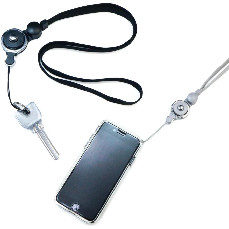 きらきらぷんぷん丸 ネックストラップ スマホ ブラック 黒 首掛け 携帯