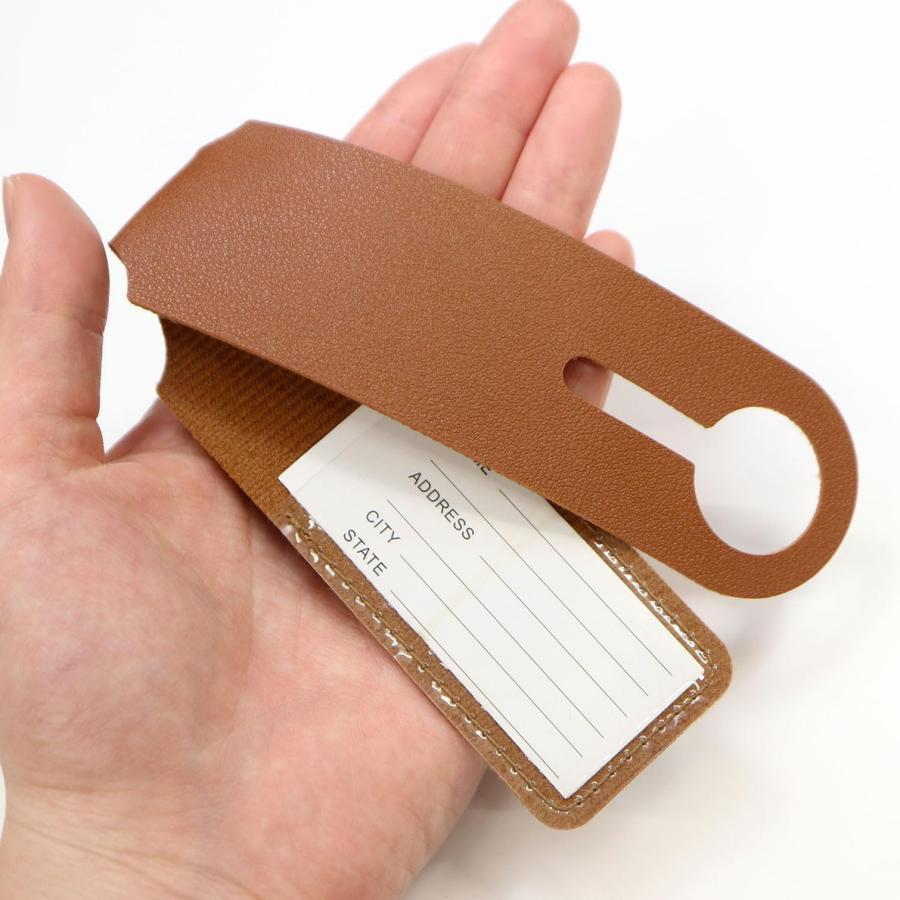 きらきらぷんぷん丸 ネームタグ 革製 【ブラウン】 茶色 3枚入り 荷物