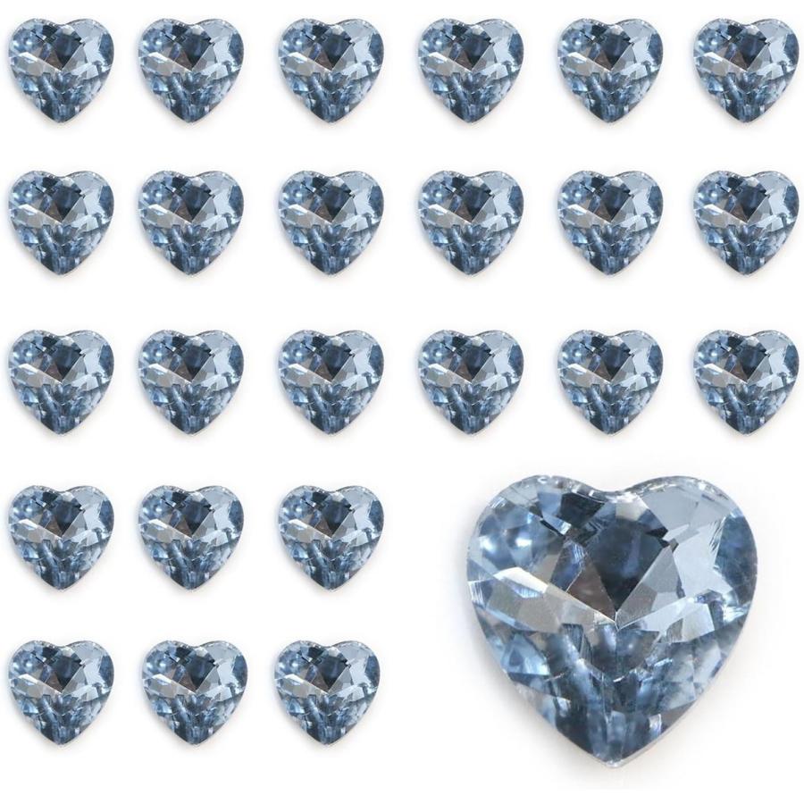 きらきらぷんぷん丸 ネイルパーツ ハート【水色】透明 立体