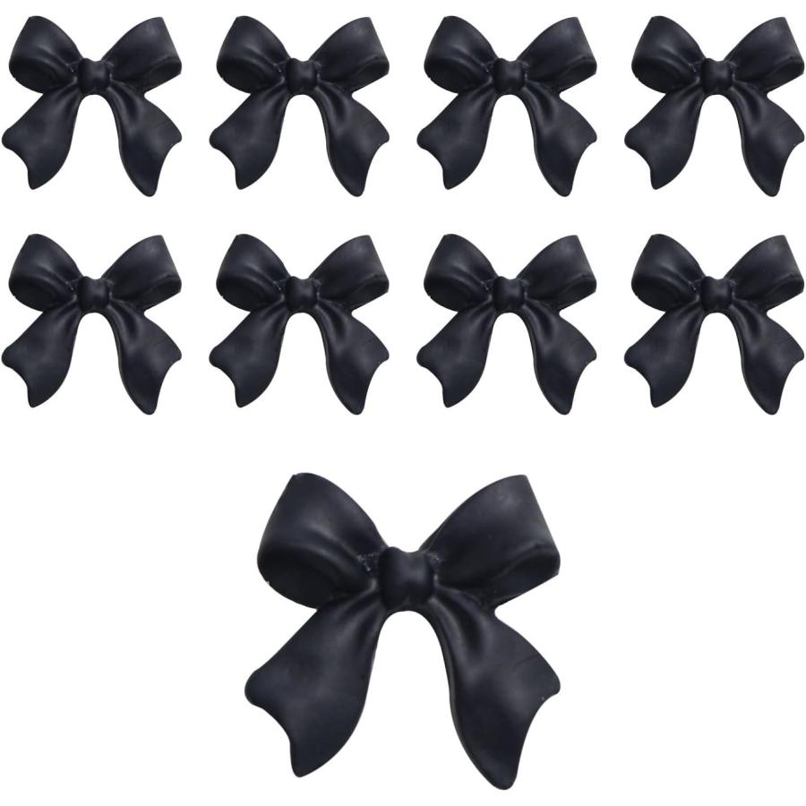 商品説明必読!!りぼんネイルパーツ❤︎黒 きらきらぷんぷん丸 ネイルパーツ リボン 黒 立体 かわいい