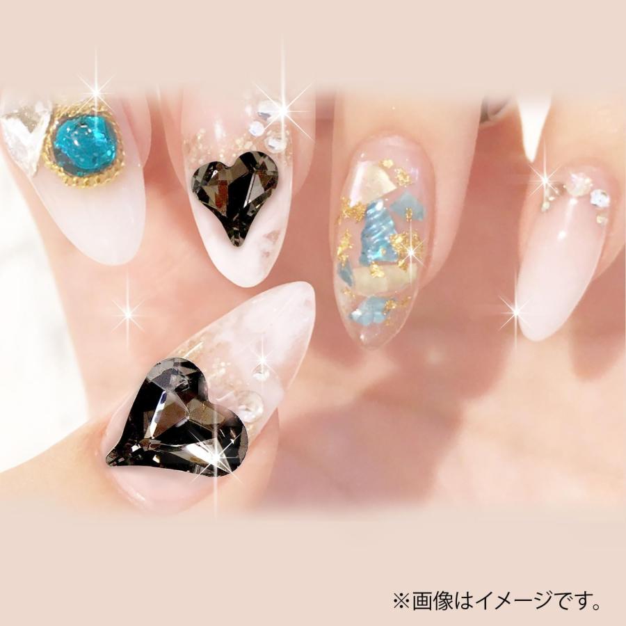 きらきらぷんぷん丸 ネイルパーツ ハート 【ブラック】 大・小サイズ