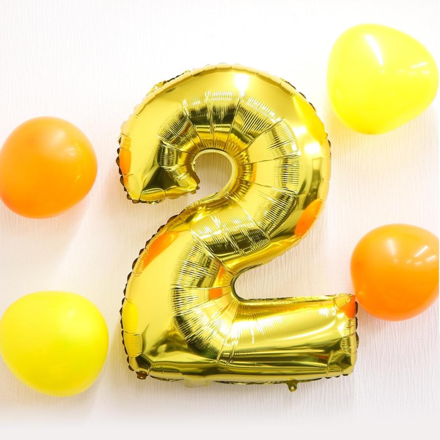 きらきらぷんぷん丸 数字バルーン 1 約60cm ゴールド 大きい パーティ