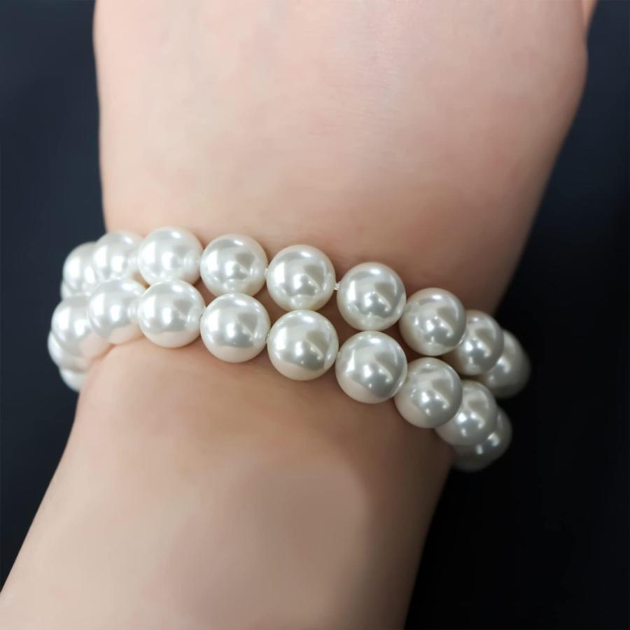 貝パール パーツ ホワイト ハンドメイド アクセサリー用 ビーズ 穴あり