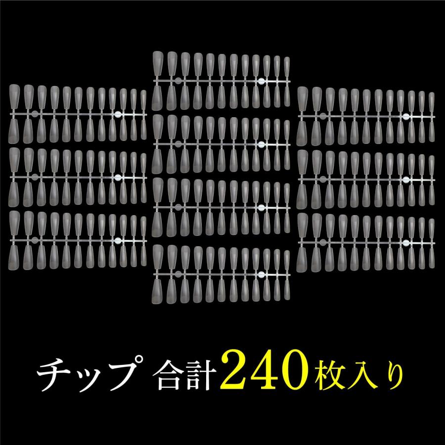 きらきらぷんぷん丸 ネイルチップ ロングバレリーナ 240枚 10サイズ