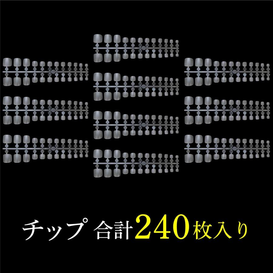 きらきらぷんぷん丸 ネイルチップ フット用 240枚 12サイズ 付け爪 足