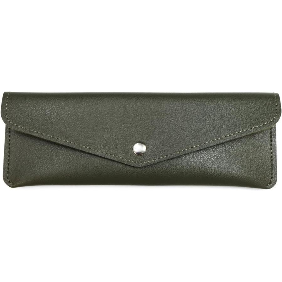 きらきらぷんぷん丸 ペンケース レザー 【ダークグリーン】 緑 革 筆箱