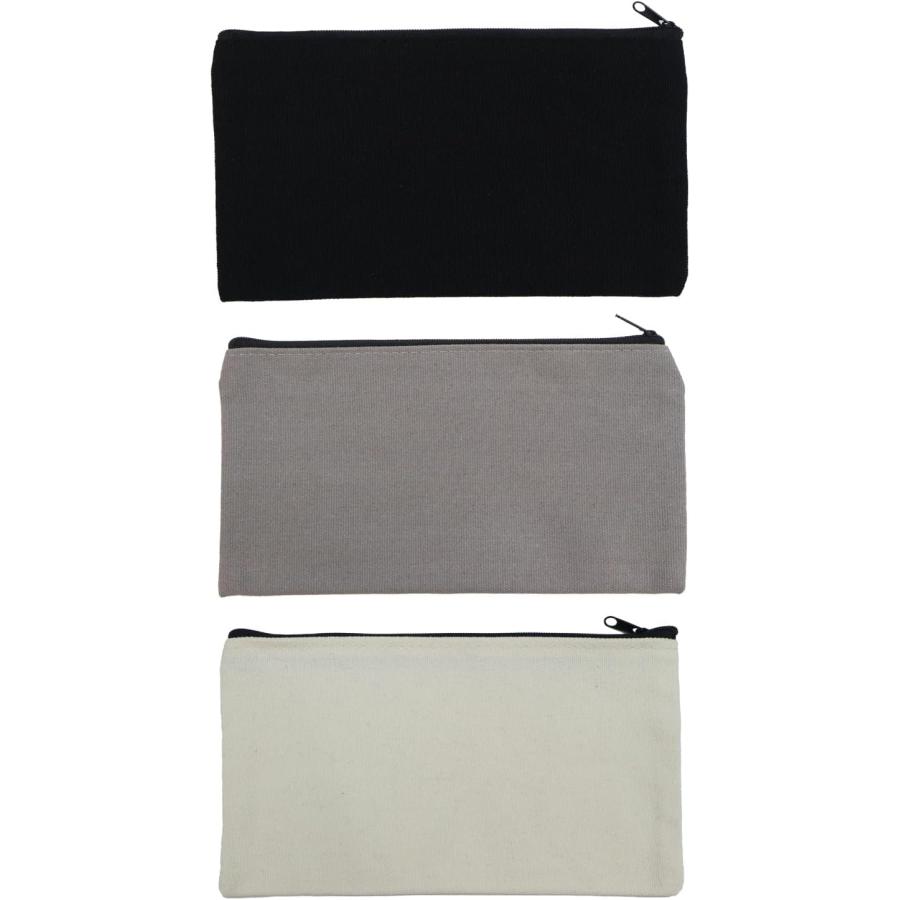 キャンバス ポーチ 無地 キャンバス地 シンプル 黒 ベージュ ブラック グレー 帆布 小物 ポーチ マルチケース ペンポーチ きらきらぷんぷん丸 PCH-007 | きらきらぷんぷん丸