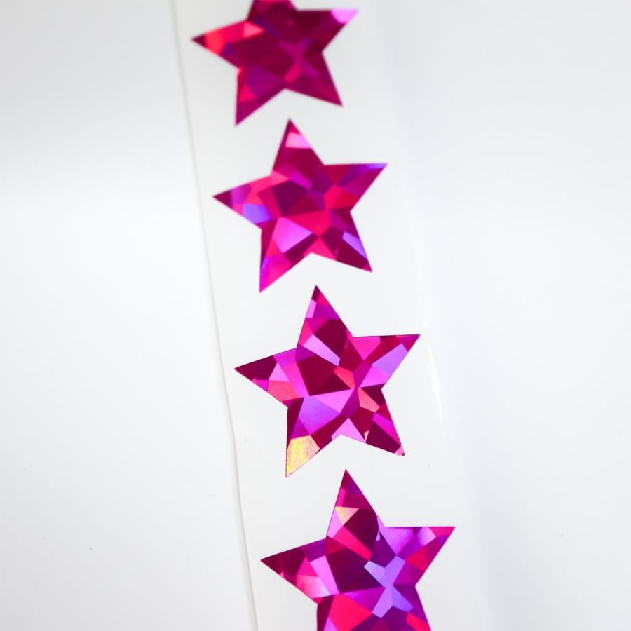 ロールシール　クリア　星ホロ シールロール スター 星型 星 500枚 ホログラム シルバー