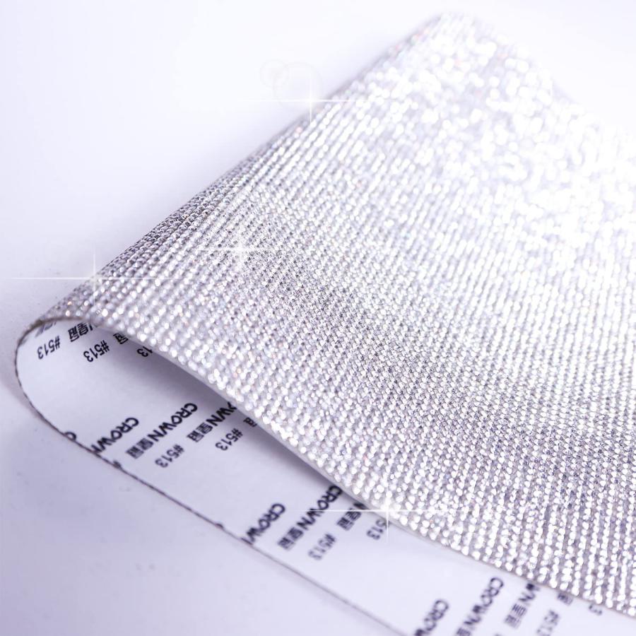 ラインストーンシール 粘着あり デコレーション スマホ シート ステッカー A4大きめサイズ 【クリスタル】1シート 240x400mm  S001 | きらきらぷんぷん丸 | 05