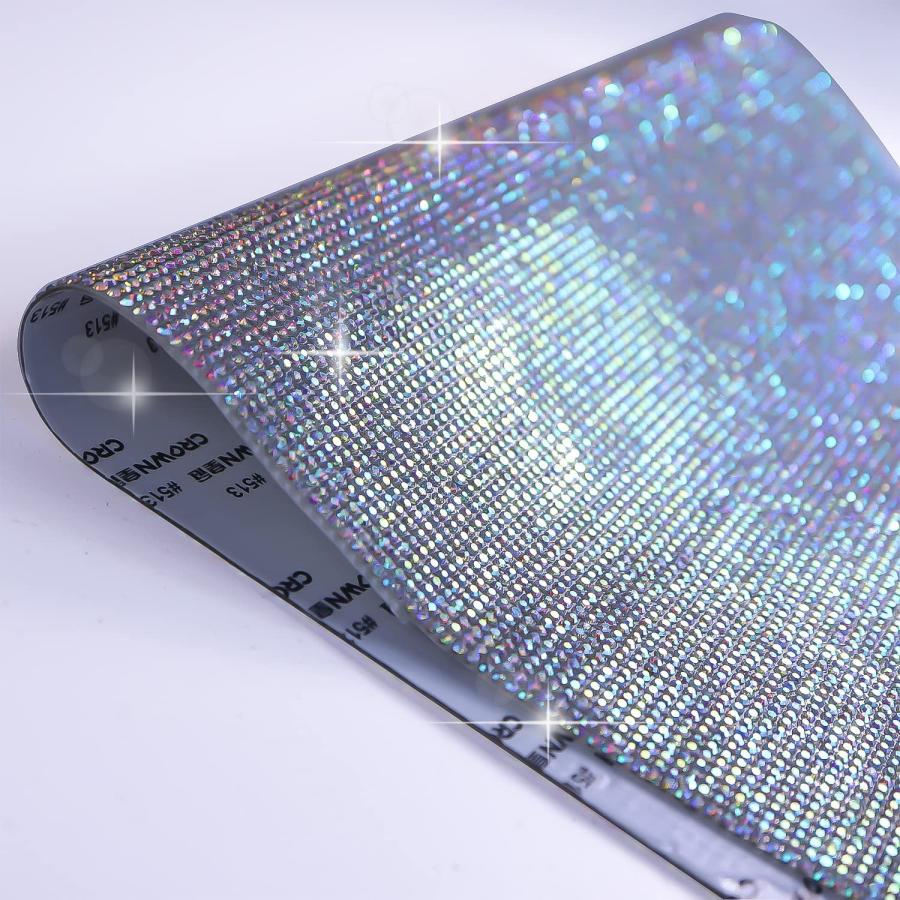 ラインストーンシール 粘着あり デコレーション スマホ シート ステッカー A4大きめサイズ 【オーロラ】1シート 240x400mm  S002 | きらきらぷんぷん丸 | 05