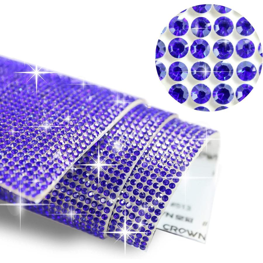 ラインストーンシール 粘着あり デコレーション スマホ シート ステッカー A4大きめサイズ 【アメジスト】1シート 240x400mm  S013 | きらきらぷんぷん丸