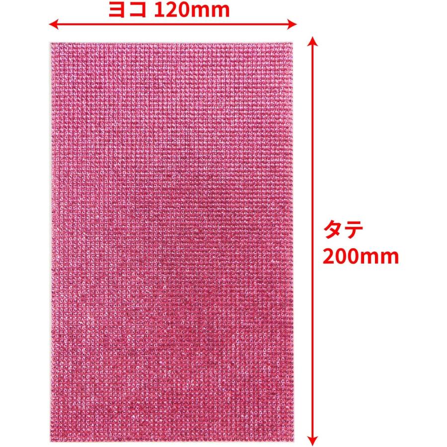 ラインストーンシール 粘着あり デコレーション スマホ シート ステッカー 大きめスマホサイズ【ライトローズ】1シート 120x200mm  S020 | きらきらぷんぷん丸 | 01