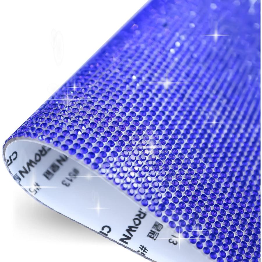 ラインストーンシール 粘着あり デコレーション スマホ シート ステッカー 大きめスマホサイズ【アメジスト】1シート 120x200mm  S024 | きらきらぷんぷん丸