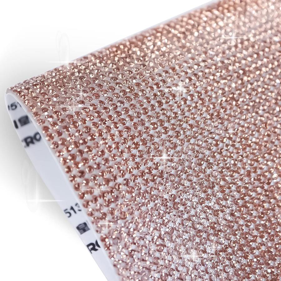 ラインストーンシール 粘着あり スマホ シート ステッカー 大きめスマホサイズ【ライトゴールド】1シート 120x200mm  S026 | きらきらぷんぷん丸