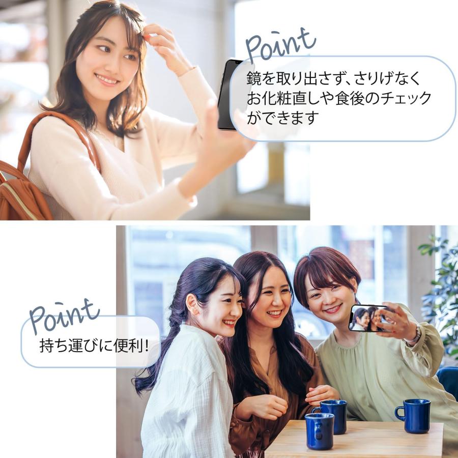 きらきらぷんぷん丸 スマホ用ミラーシール ミラーステッカーハート 5枚