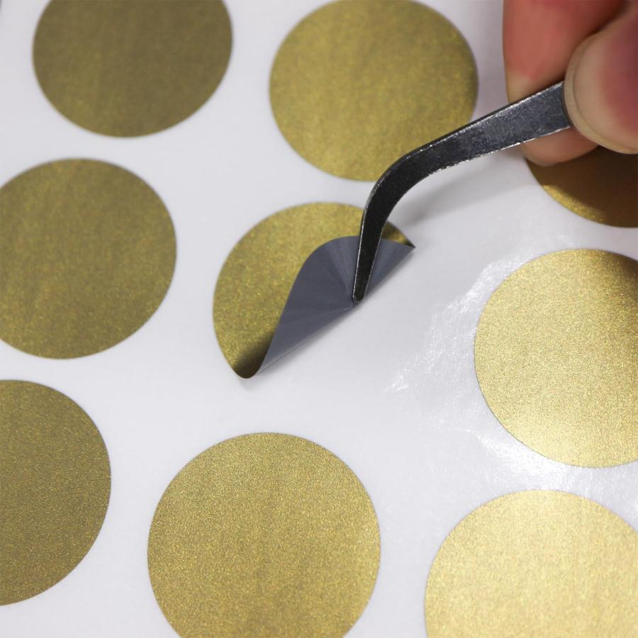 スクラッチシール ゴールド 丸 削れるシール 120枚 (30枚×4シート) 直径25mm きらきらぷんぷん丸 SCRS-003