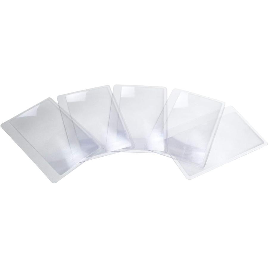 【拡大鏡3倍】カードルーペ(シートレンズ) 超薄型&軽量で携帯に便利 【5枚入】 透明 | きらきらぷんぷん丸