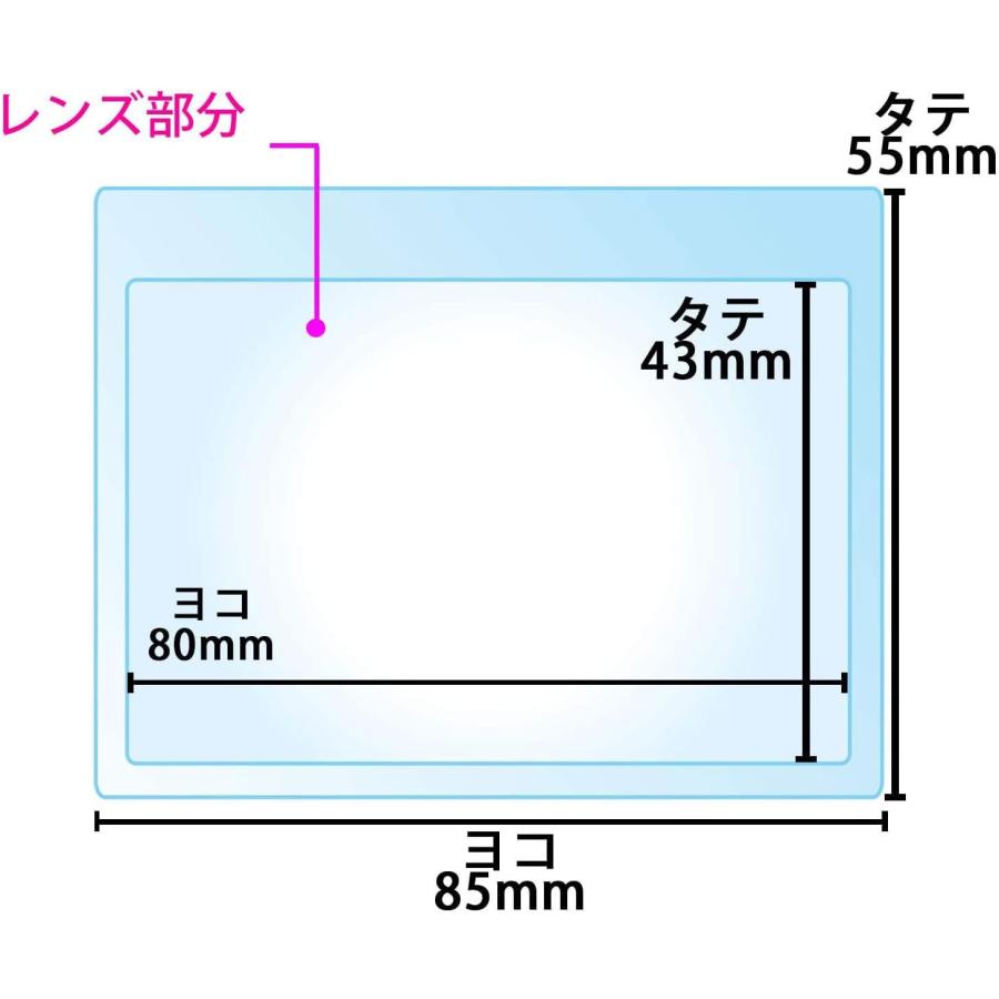 【拡大鏡3倍】カードルーペ(シートレンズ) 超薄型&軽量で携帯に便利 【5枚入】 透明 | きらきらぷんぷん丸 | 01