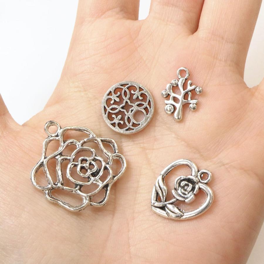 きらきらぷんぷん丸 メタル パーツ【シルバー】30個入り 銀 チャーム