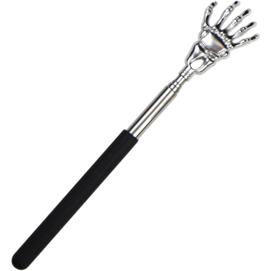 きらきらぷんぷん丸 孫の手 伸縮 金属製 背中かき棒 ブラック おもしろ