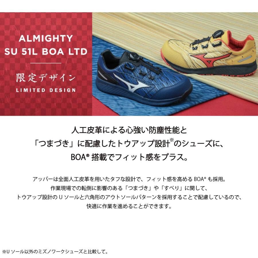 MIZUNO ミズノ 安全靴 限定色 2024 BOA オールマイティ SU51L MIZUNO ミズノ 安全靴 限定色 2024 BOA オールマイティ SU51L