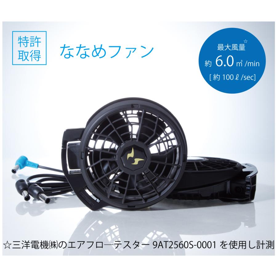 空調風神服 ファンセット ななめ 24V 特許取得 2024年 難熱 熱中