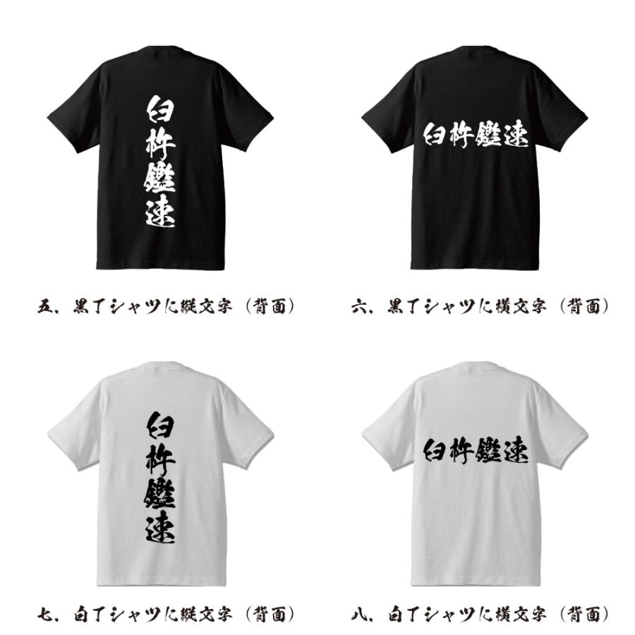 臼杵鑑速 (うすきあきはや) オリジナル Tシャツ 書道家が書く おすすめ プリント Tシャツ ( 戦国武将 ) メンズ レディース キッズ｜workwear-workpro｜03