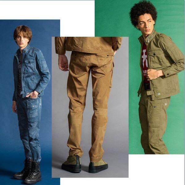 限定品☆アイズフロンティア カモフラストレッチカーゴパンツ