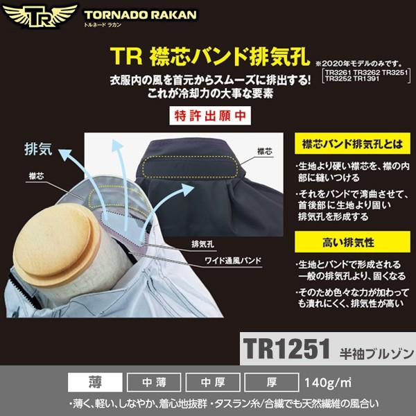空調服 熱中症対策 トルネードラカン TORNADO RAKAN 半袖ブルゾン