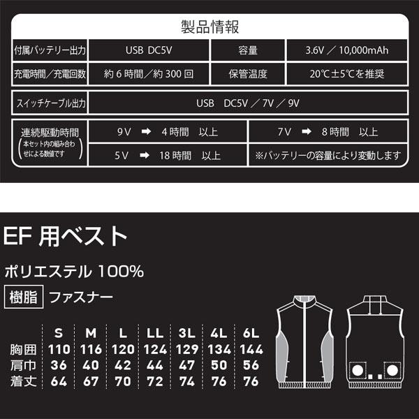 ☆値下げ☆【新品】暑さ対策☆空調服EF ウェアコンプリートセット大風量57L 桑和 SOWA 19409（コンプリートセット）｜空調服・EFウェア専門店