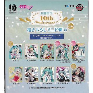 送料無料　タイトーくじ本舗　初音ミク　10th Anniversary　描き下ろしミニ色紙賞　by KEI 単品　アニバーサリー｜world-antique｜02