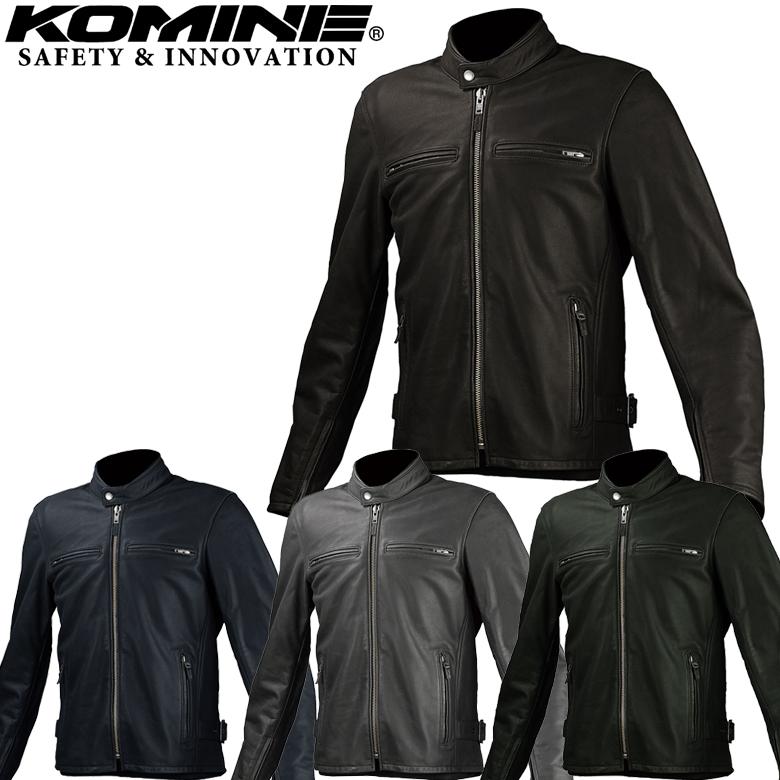 バイク用ジャケットレザージャケット 革ジャン ブラック KOMINE コミネ