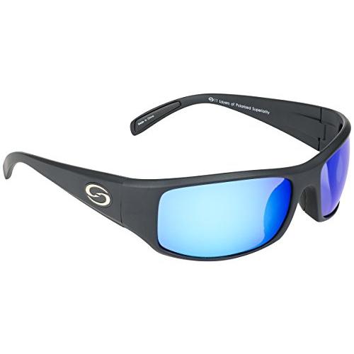 【テレビで話題】 Sunglasses, Okeechobee SG Polarized Optics King Strike Matte Frame/Wh_並行輸入品 Black サングラス