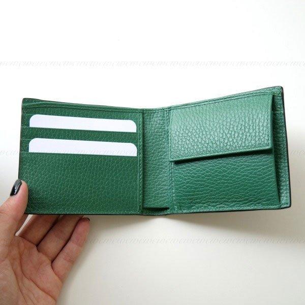 GUCCI グッチ　大人気バイカラーメンズ レザー折りたたみ財布 610466 CA02N　男性 送料無料ギフト包装